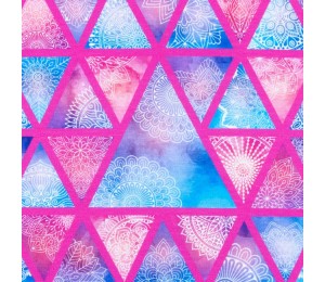 Jersey - Aquarell Triangles pink